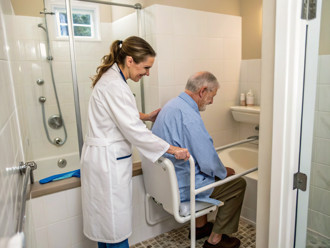 RN supervising nurse aide near Hackensack University Medical Center NJ — shower transfer training