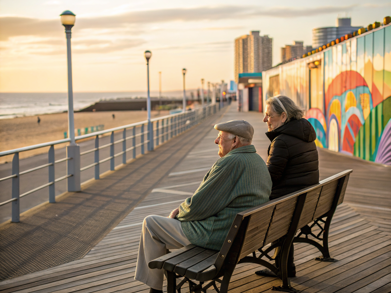 Home health aide providing care for a senior resident in Asbury Park NJ Monmouth County