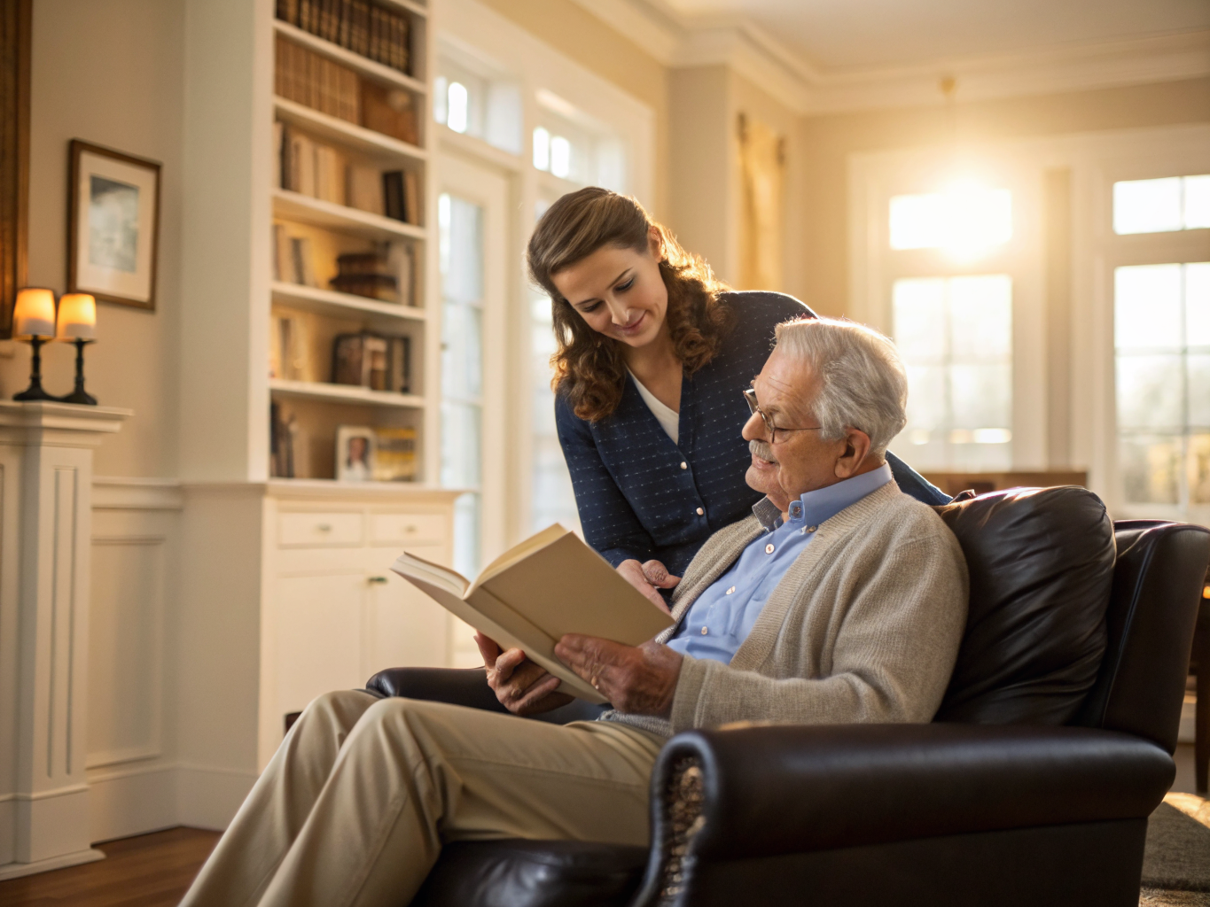 Home care services in Bergen County NJ — engaging companionship and reading
