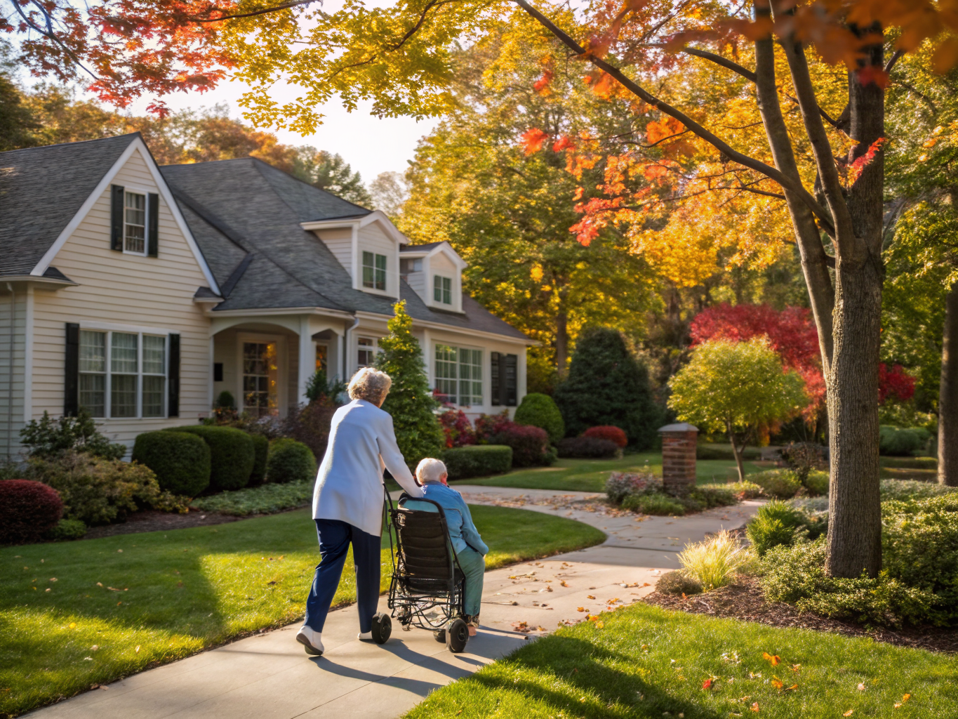 Home health aide assisting a senior resident in Dover NJ Morris County