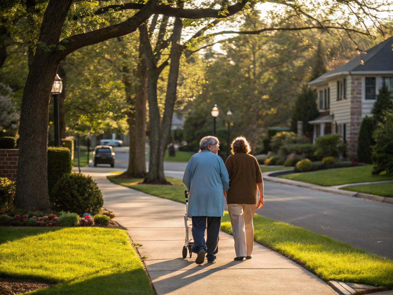 Home health aide assisting a senior resident in Fords/Iselin/Avenel NJ Middlesex County