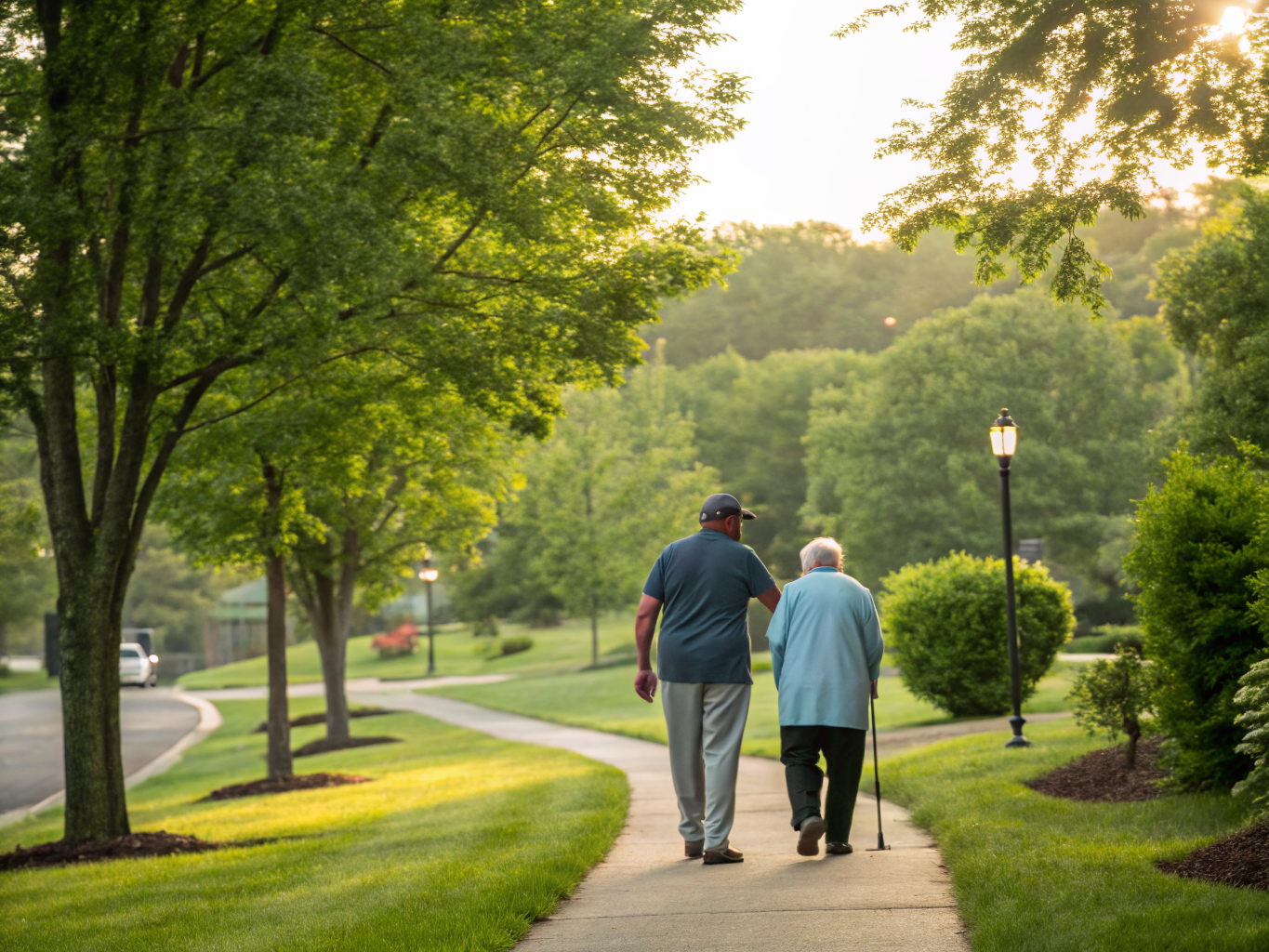 Home health aide assisting a senior resident in Hanover/Whippany NJ Morris County