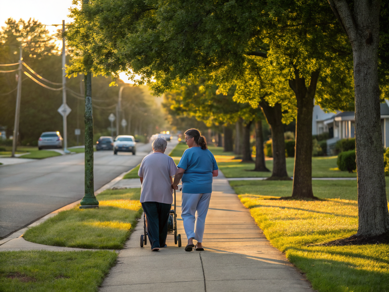 Home health aide providing care for a senior resident in Hazlet NJ Monmouth County