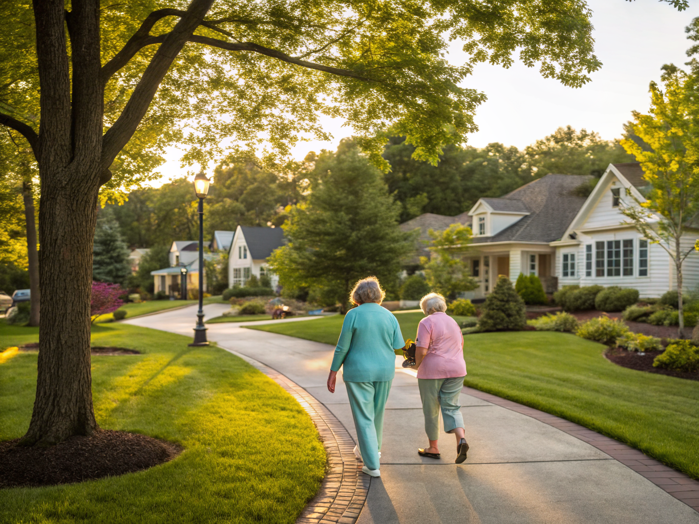 Home health aide providing care for a senior resident in Holmdel NJ Monmouth County