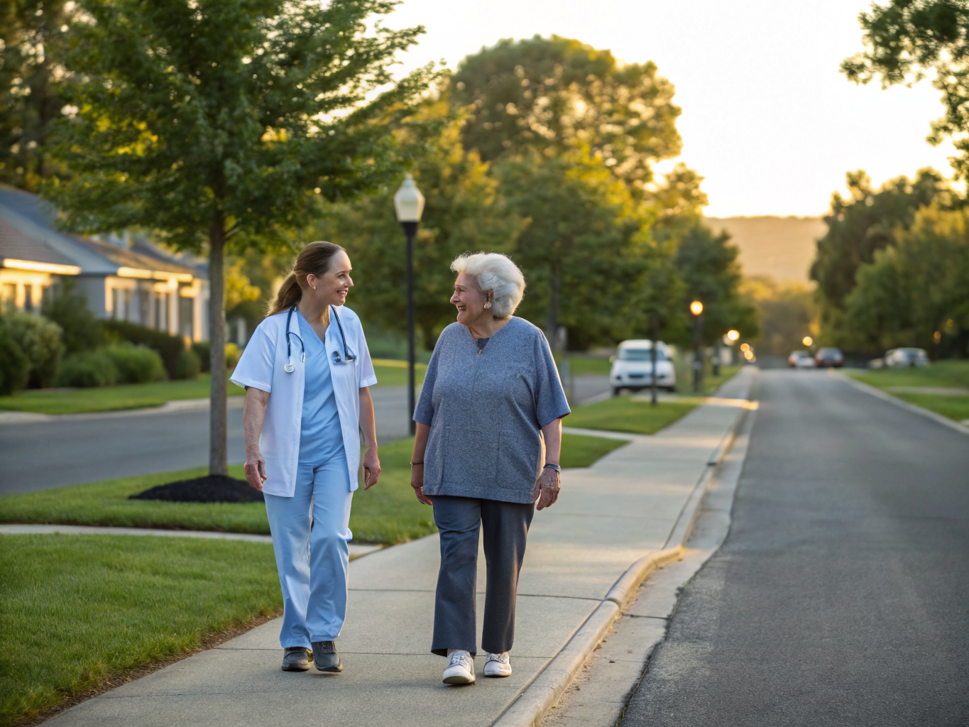 Home health aide providing care for a senior resident in Howell NJ Monmouth County