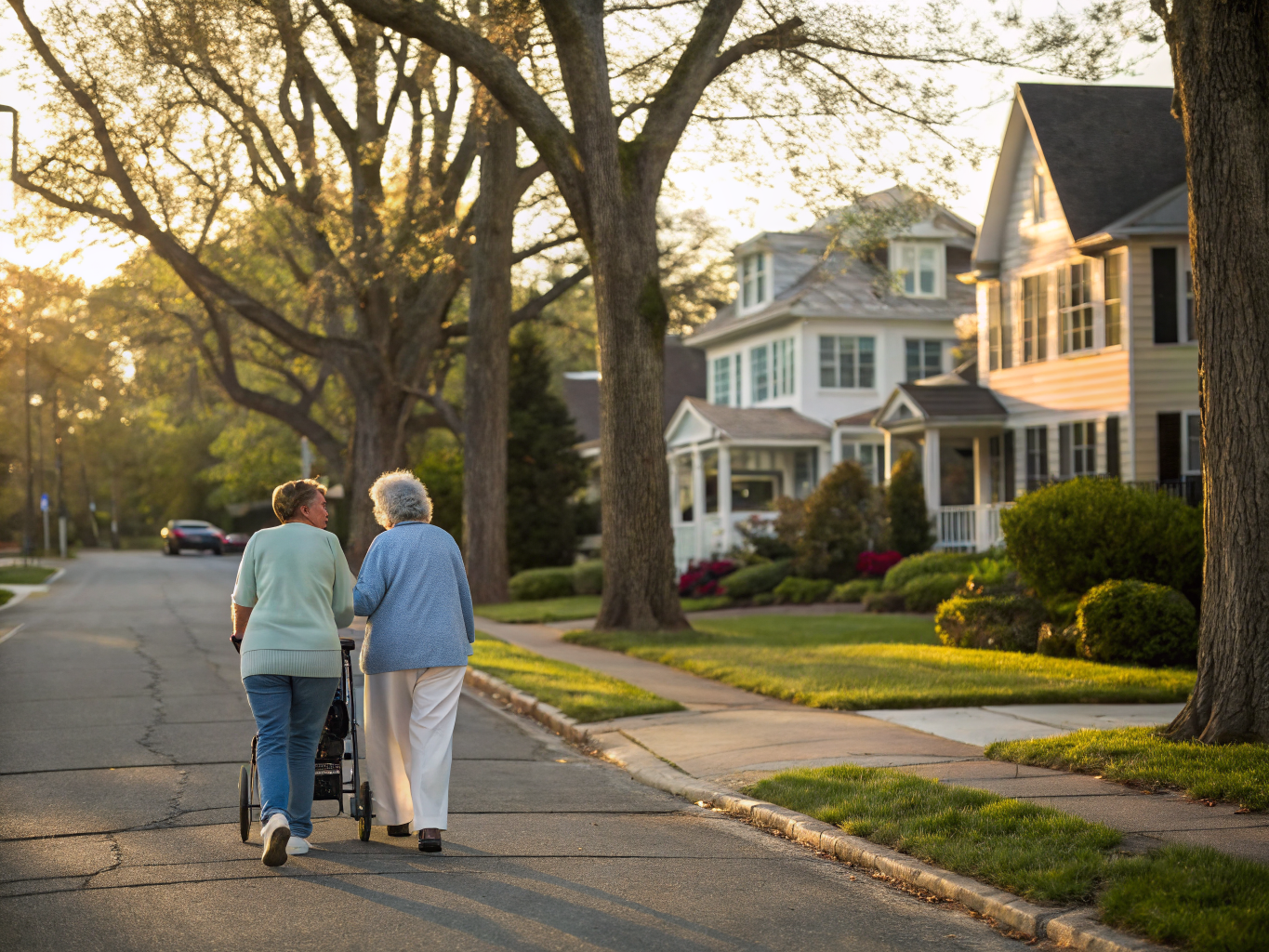 Home health aide providing care for a senior resident in Little Silver NJ Monmouth County