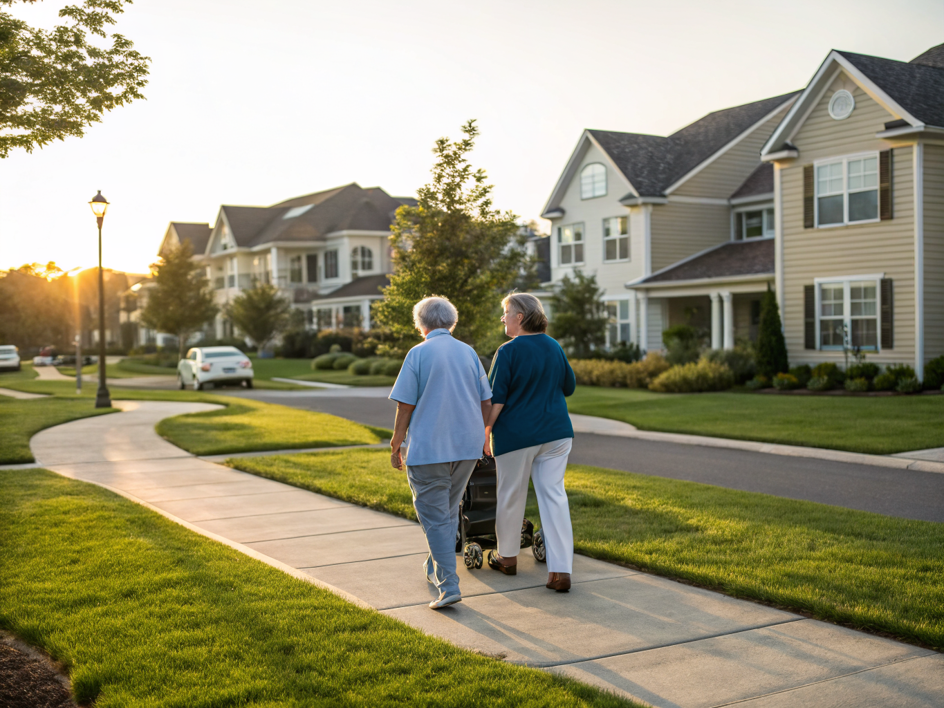 Home health aide providing care for a senior resident in Manalapan NJ Monmouth County