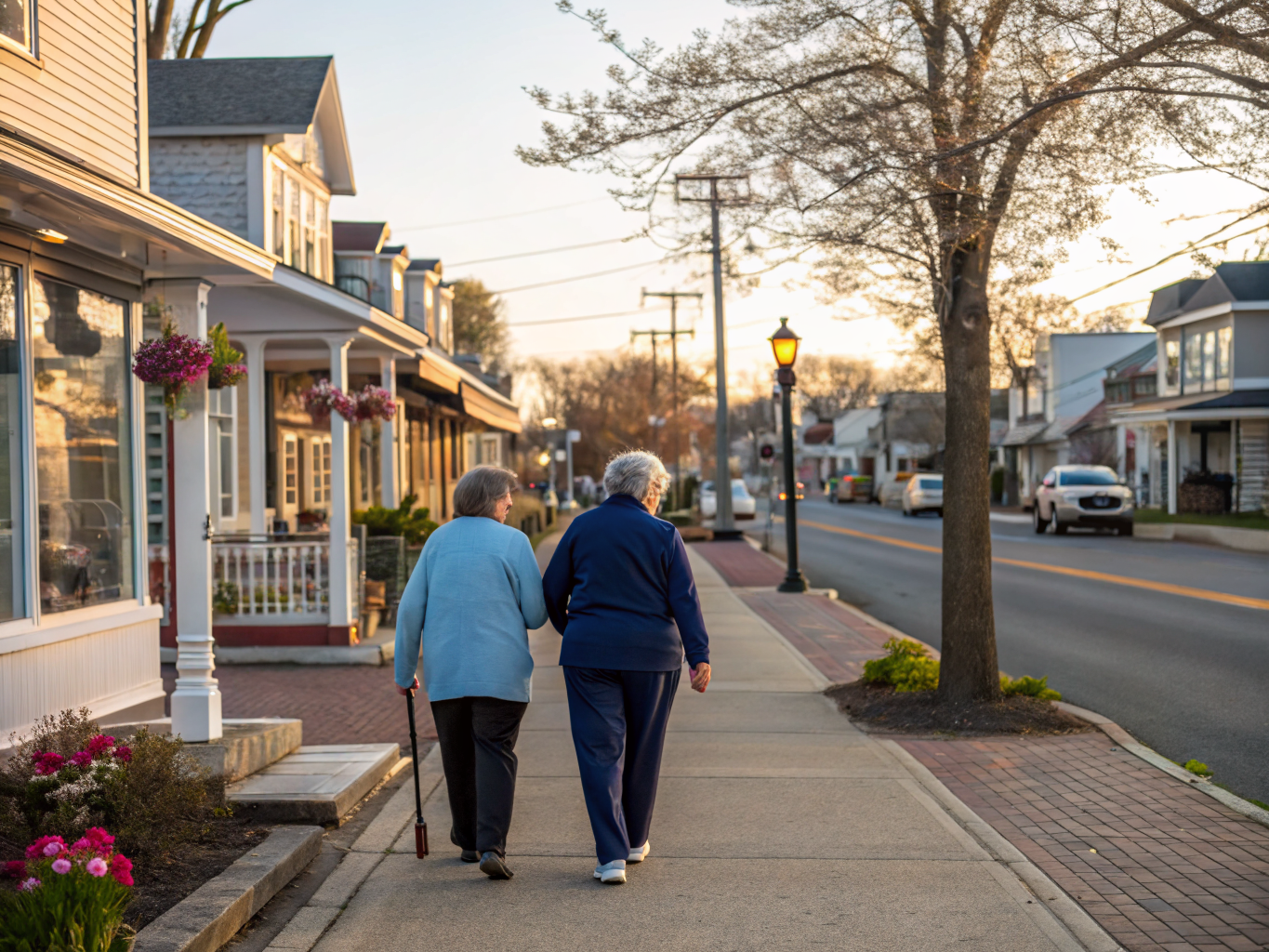 Home health aide providing care for a senior resident in Manasquan NJ Monmouth County