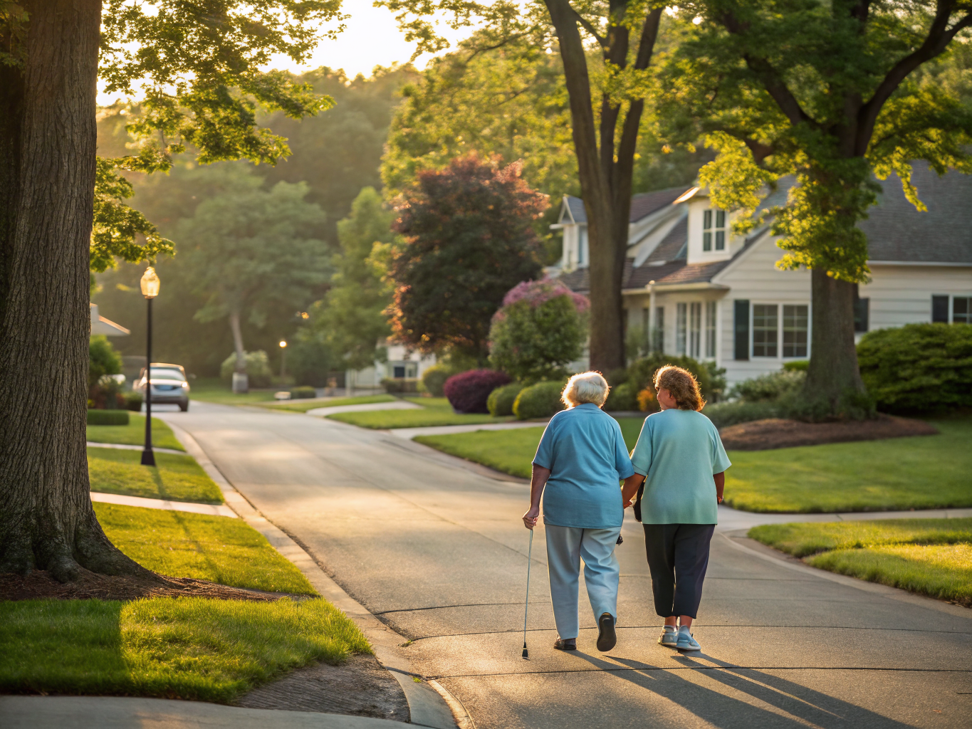 Home health aide providing care for a senior resident in Marlboro NJ Monmouth County