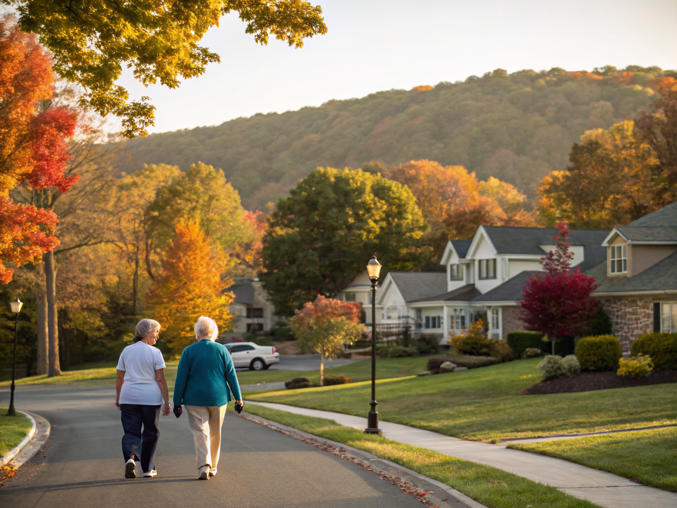 Home health aide assisting a senior resident in Montville/Towaco NJ Morris County