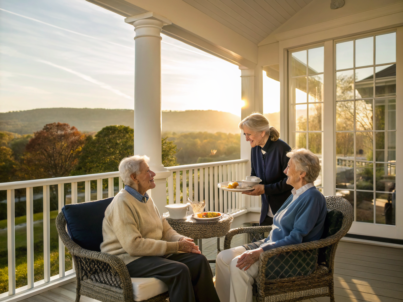 Home care near Cedar Crest Village in Pompton Plains, NJ — caregiver assisting senior with morning routine