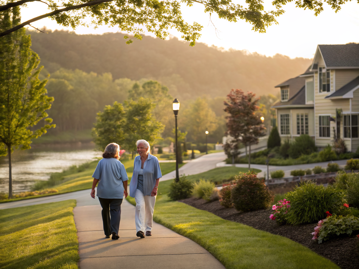 Home health aide assisting a senior resident in Oakland NJ Bergen County