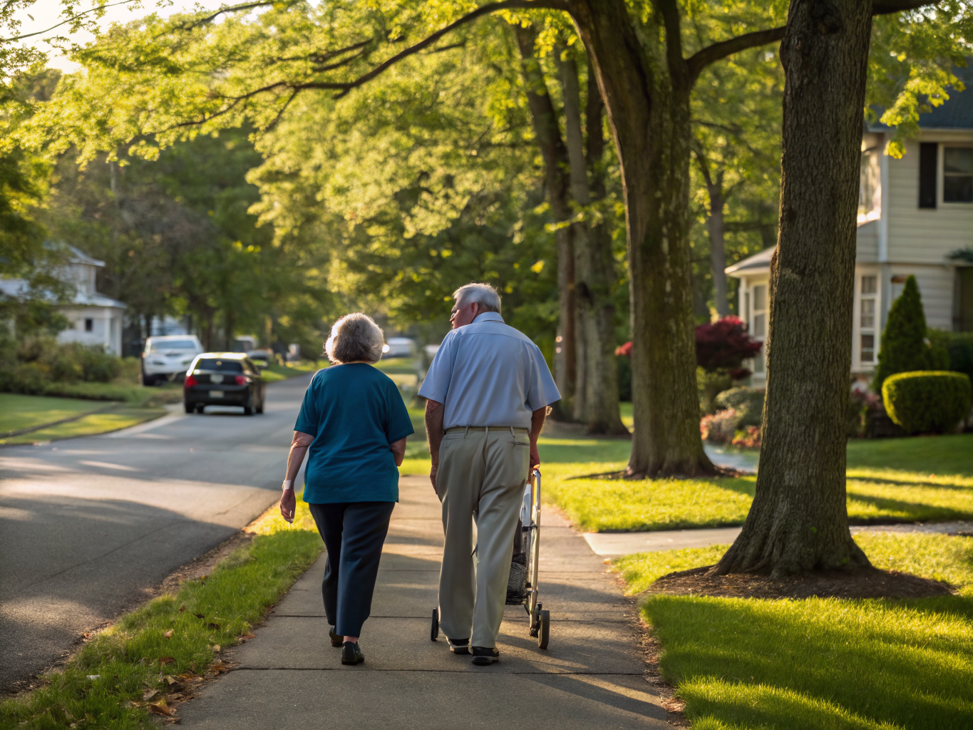 Home health aide assisting a senior resident in Pequannock Township NJ Morris County