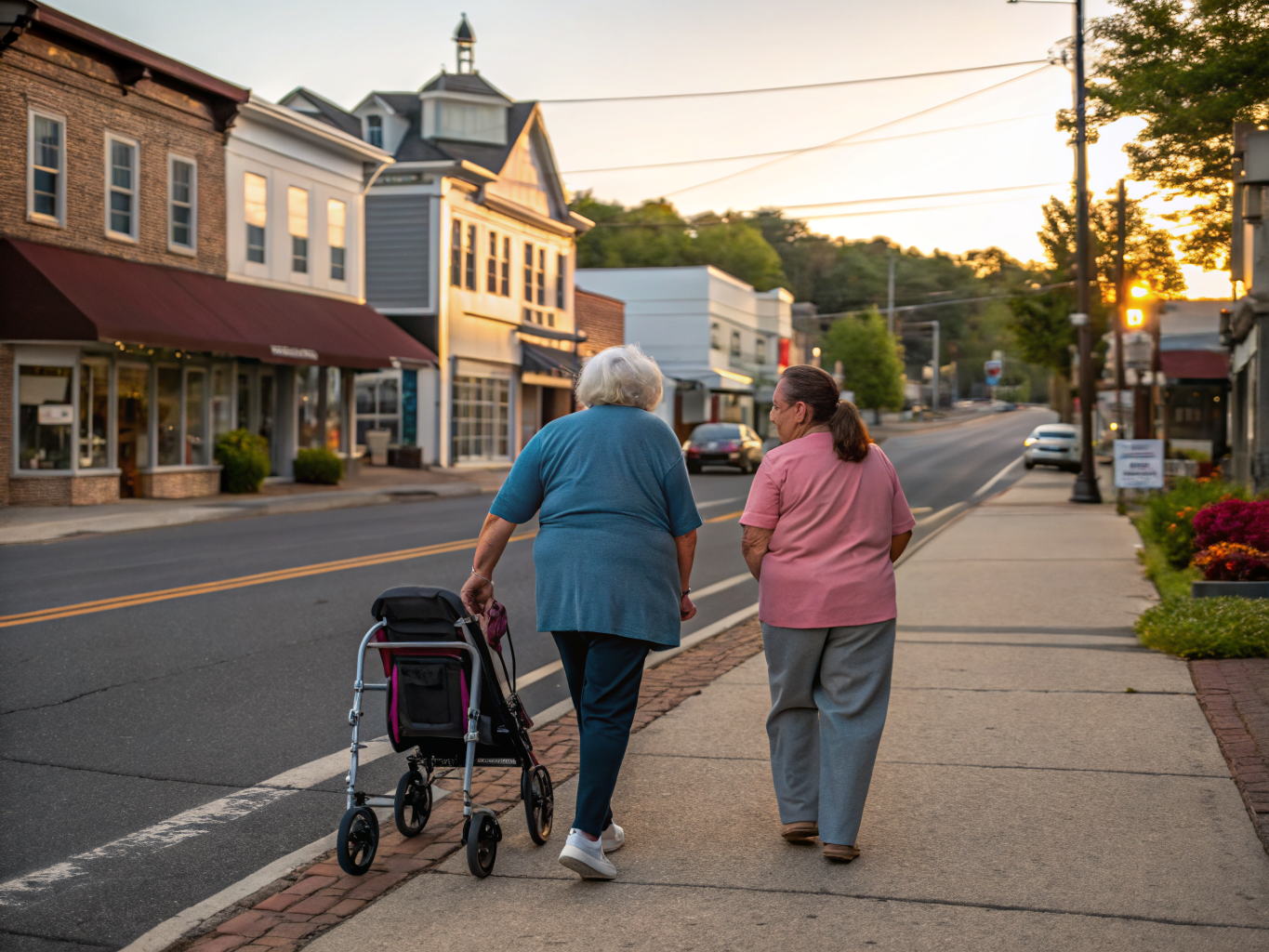 Home health aide assisting a senior resident in Rockaway Borough NJ Morris County