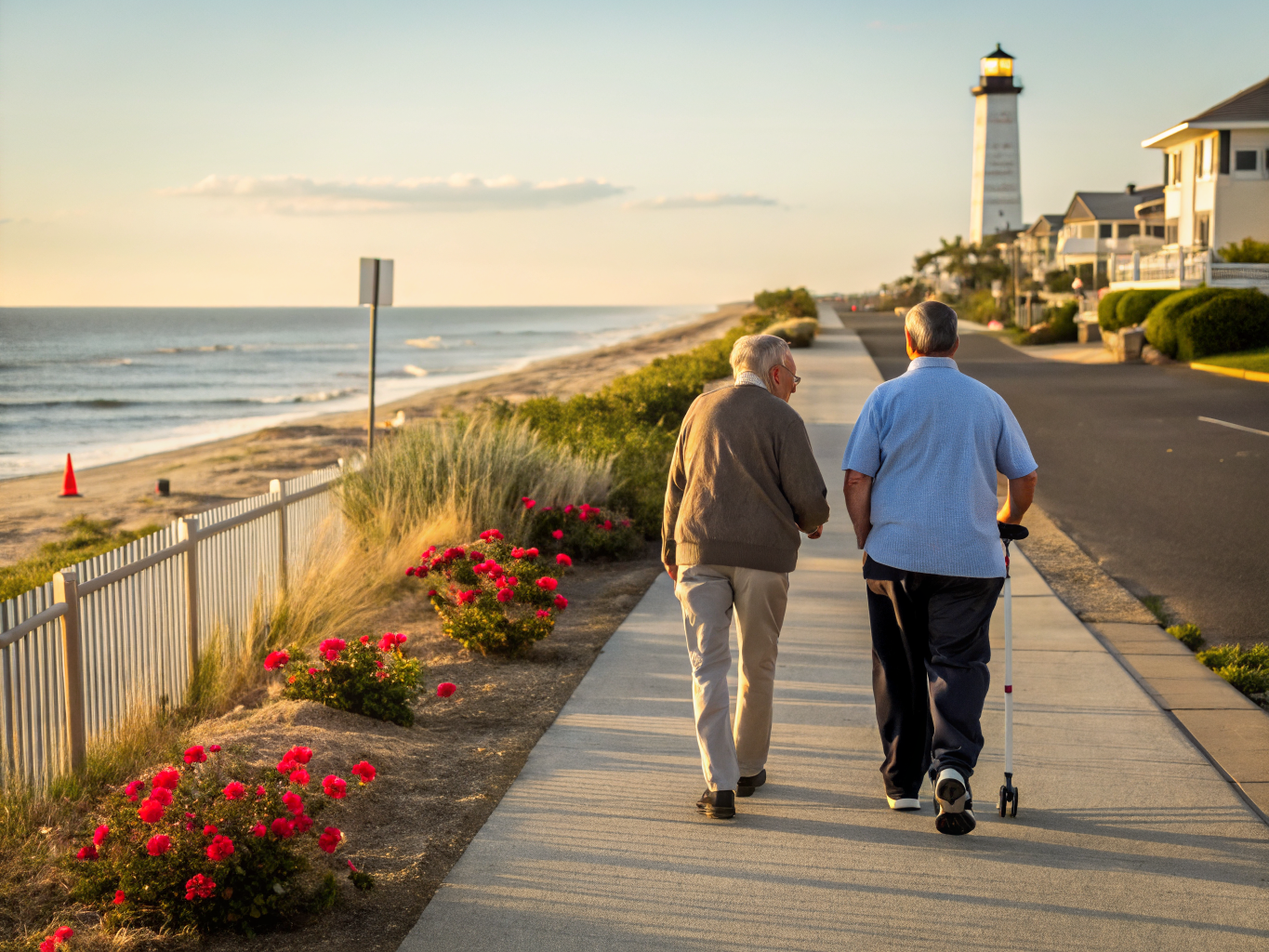 Home health aide providing care for a senior resident in Sea Girt NJ Monmouth County