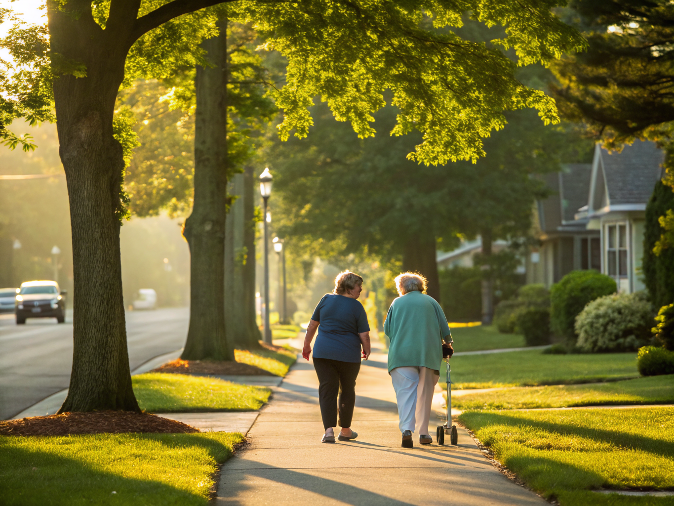 Home health aide providing care for a senior resident in Wall Township NJ Monmouth County