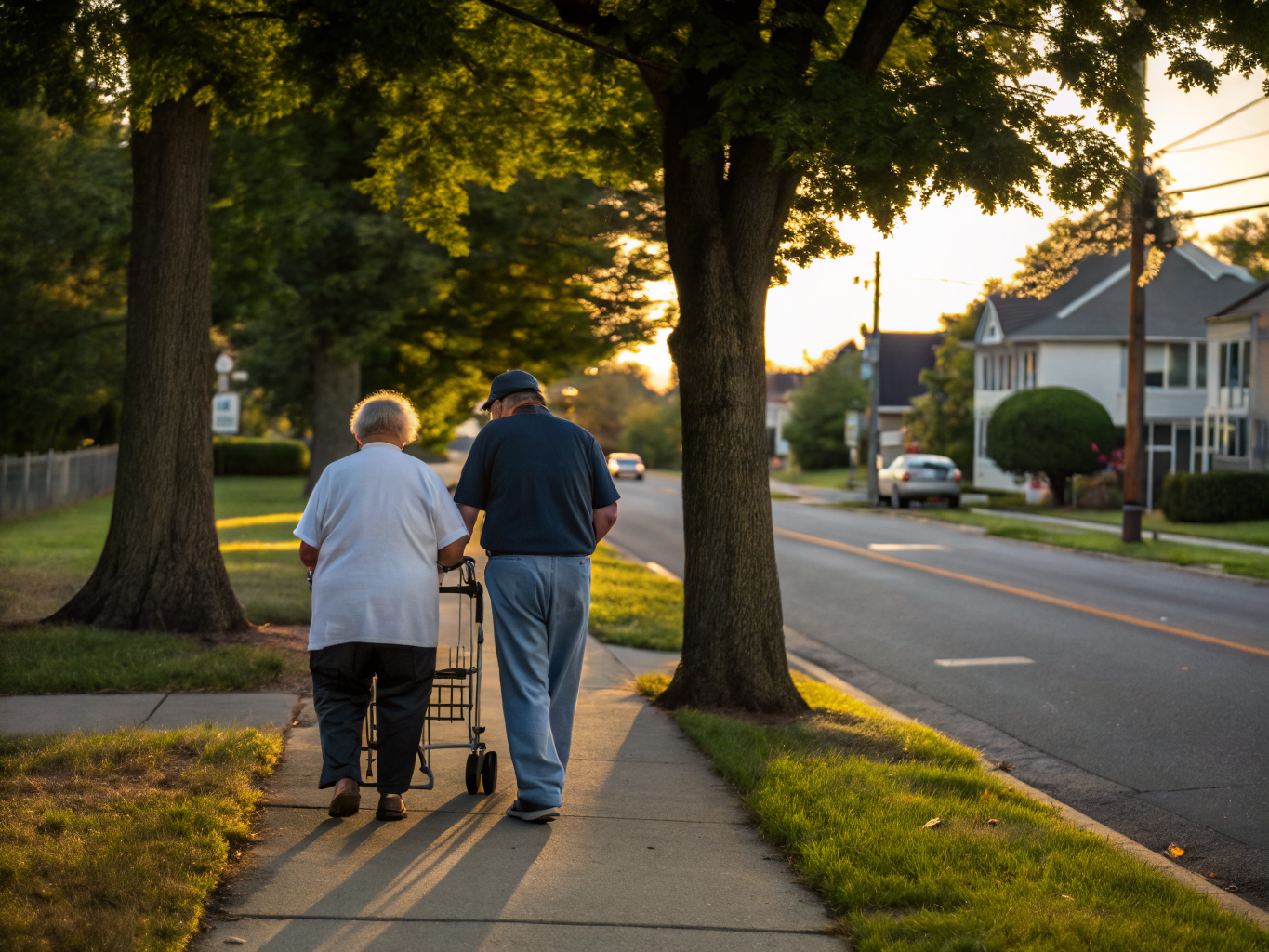 Home health aide assisting a senior resident in Wharton NJ Morris County