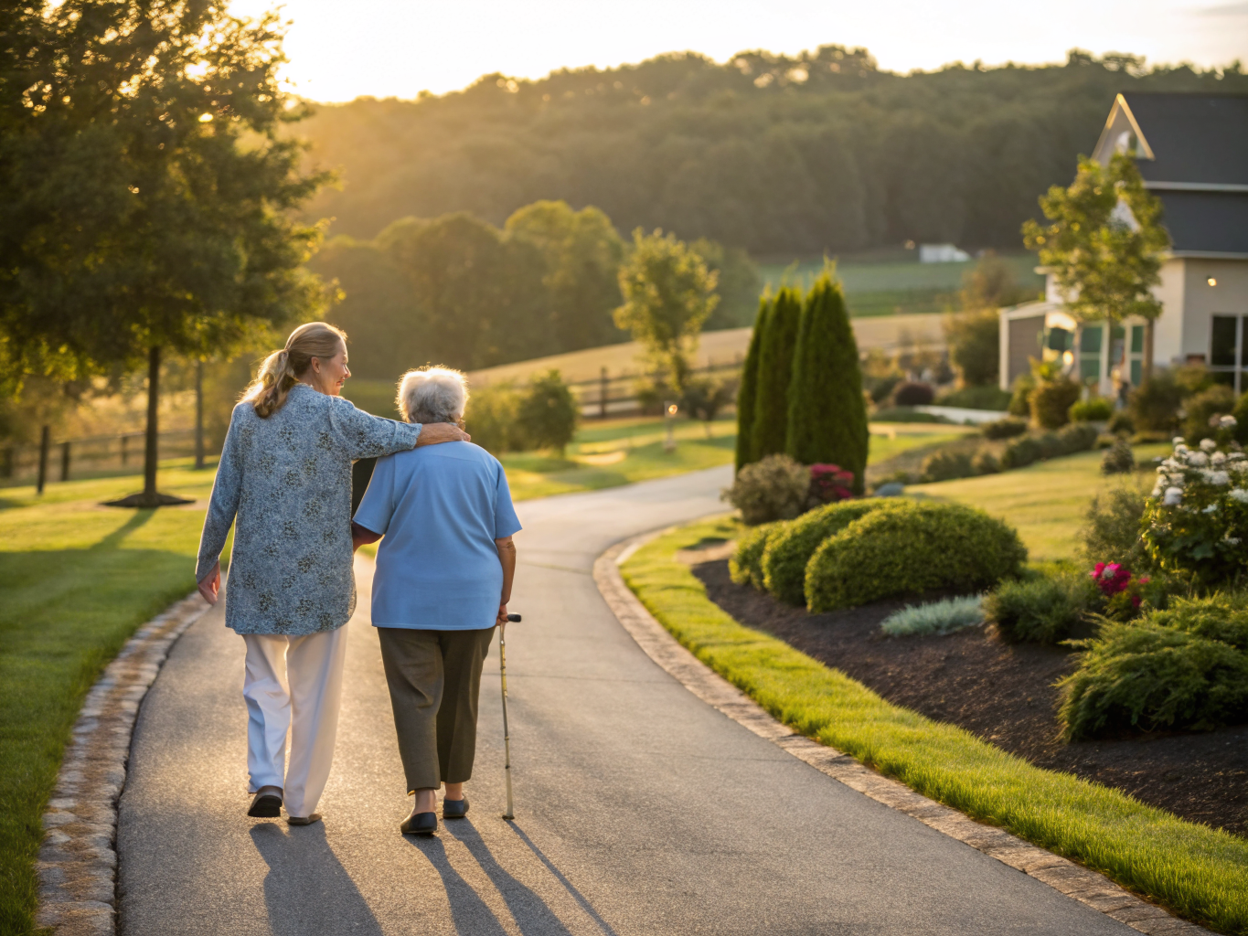 Home health aide providing care at Four Seasons at Readington in Readington Township Hunterdon County NJ