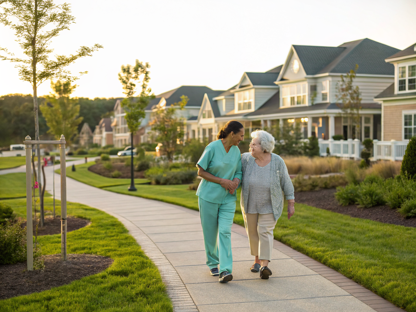 Home health aide providing care for senior homeowners aging in place in Upper Freehold Hunterdon County NJ