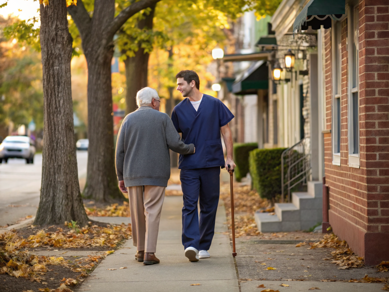 Home health aide providing care at Frenchtown Commons in Frenchtown Hunterdon County NJ