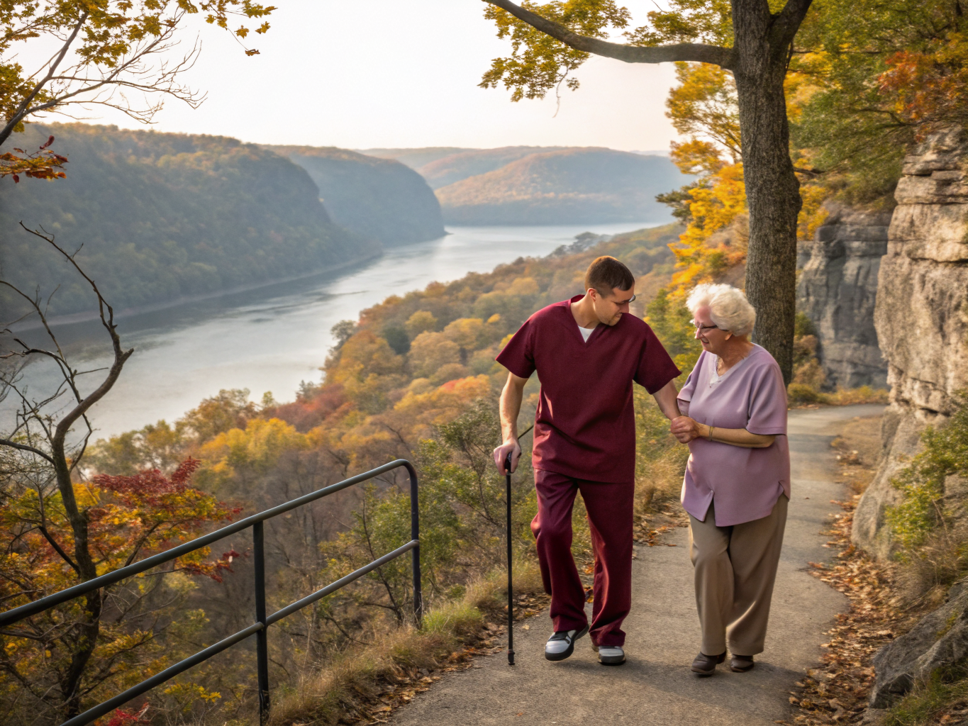 Home health aide providing care for senior homeowners aging in place in High Bridge Hunterdon County NJ