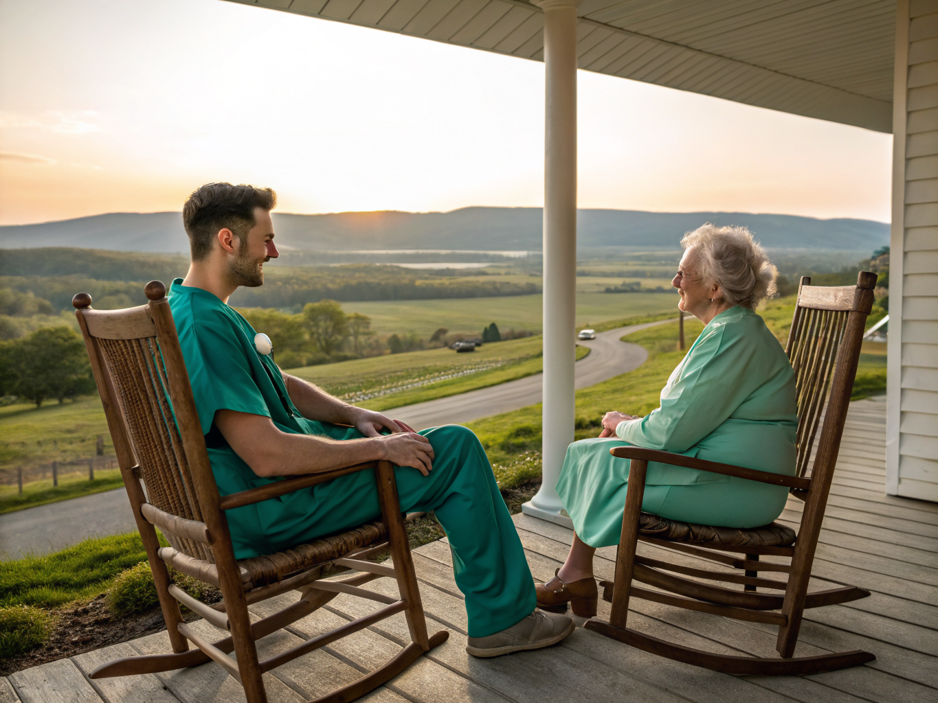 Home health aide providing care for senior homeowners aging in place in Holland Township Hunterdon County NJ