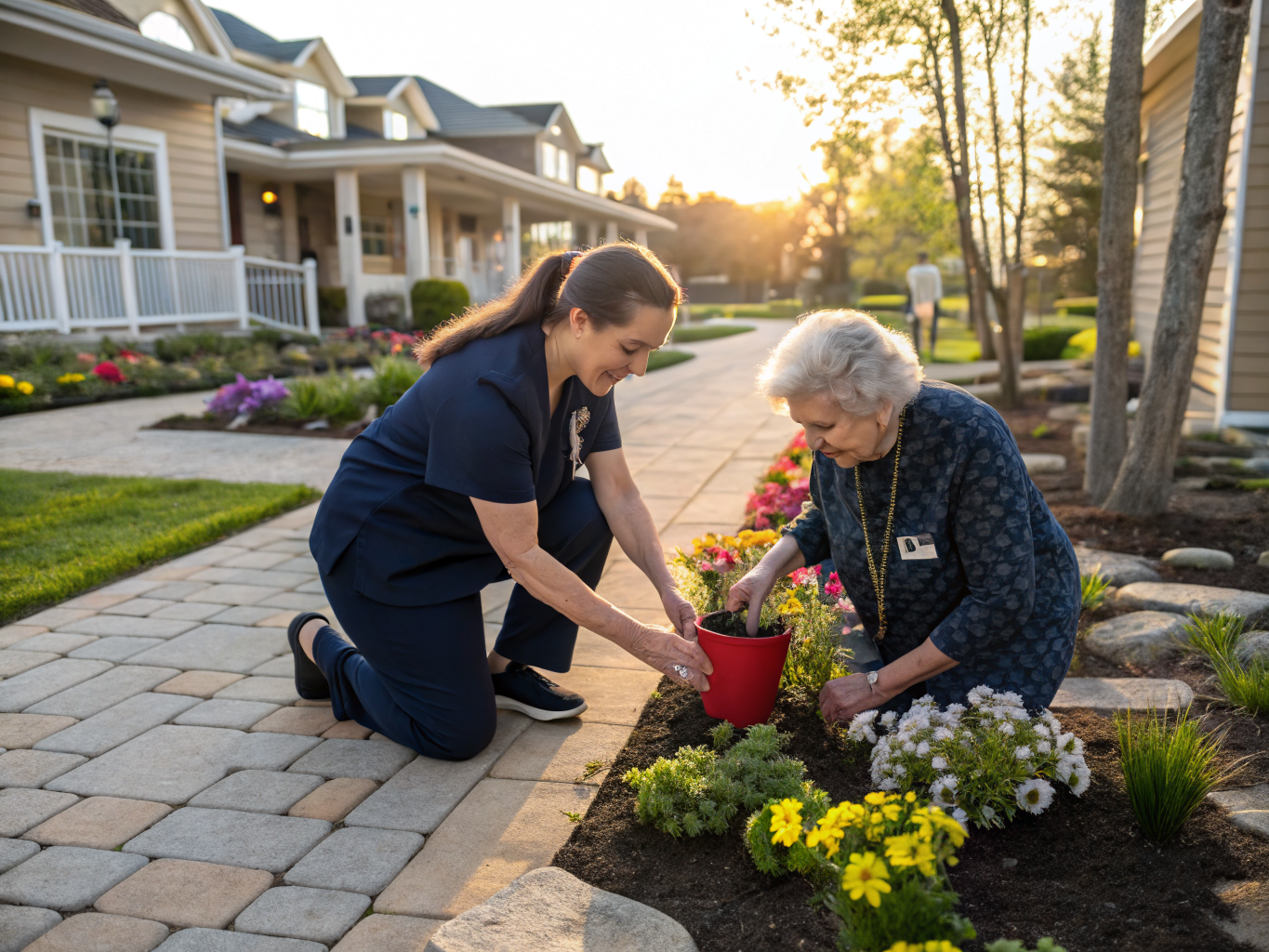 Home health aide providing care at Independence Manor at Hunterdon in Flemington Hunterdon County NJ