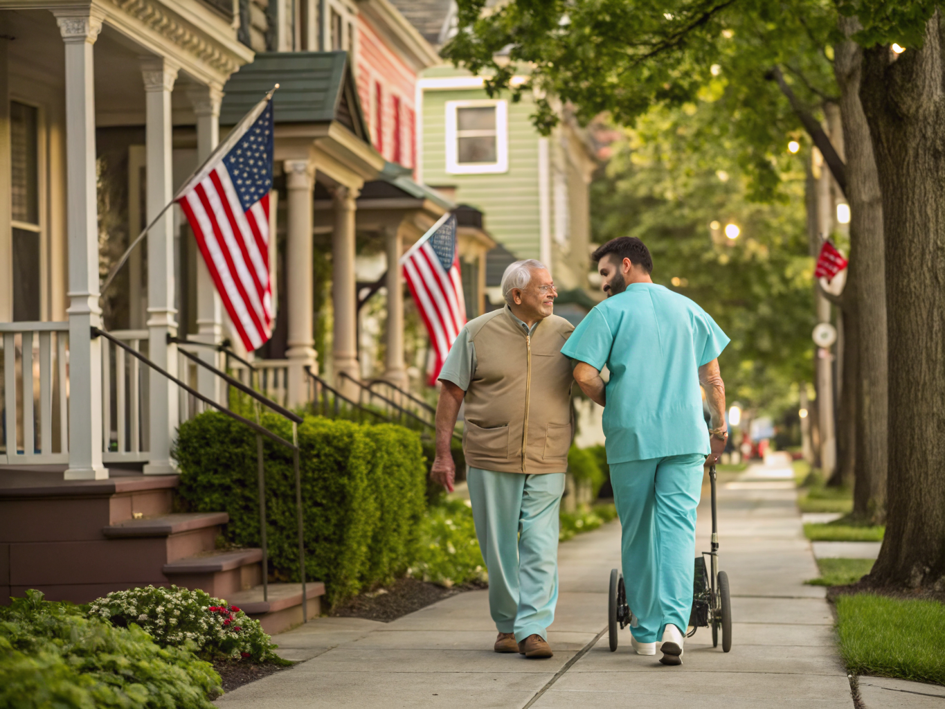 Home health aide providing care for senior homeowners aging in place in Lebanon Borough Hunterdon County NJ