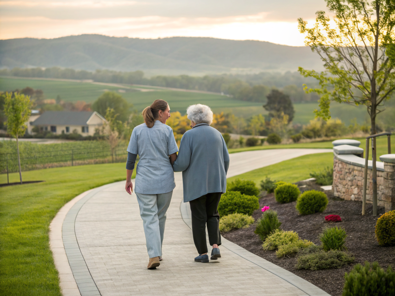 Home health aide providing care at Legacy at Readington in Readington Township Hunterdon County NJ