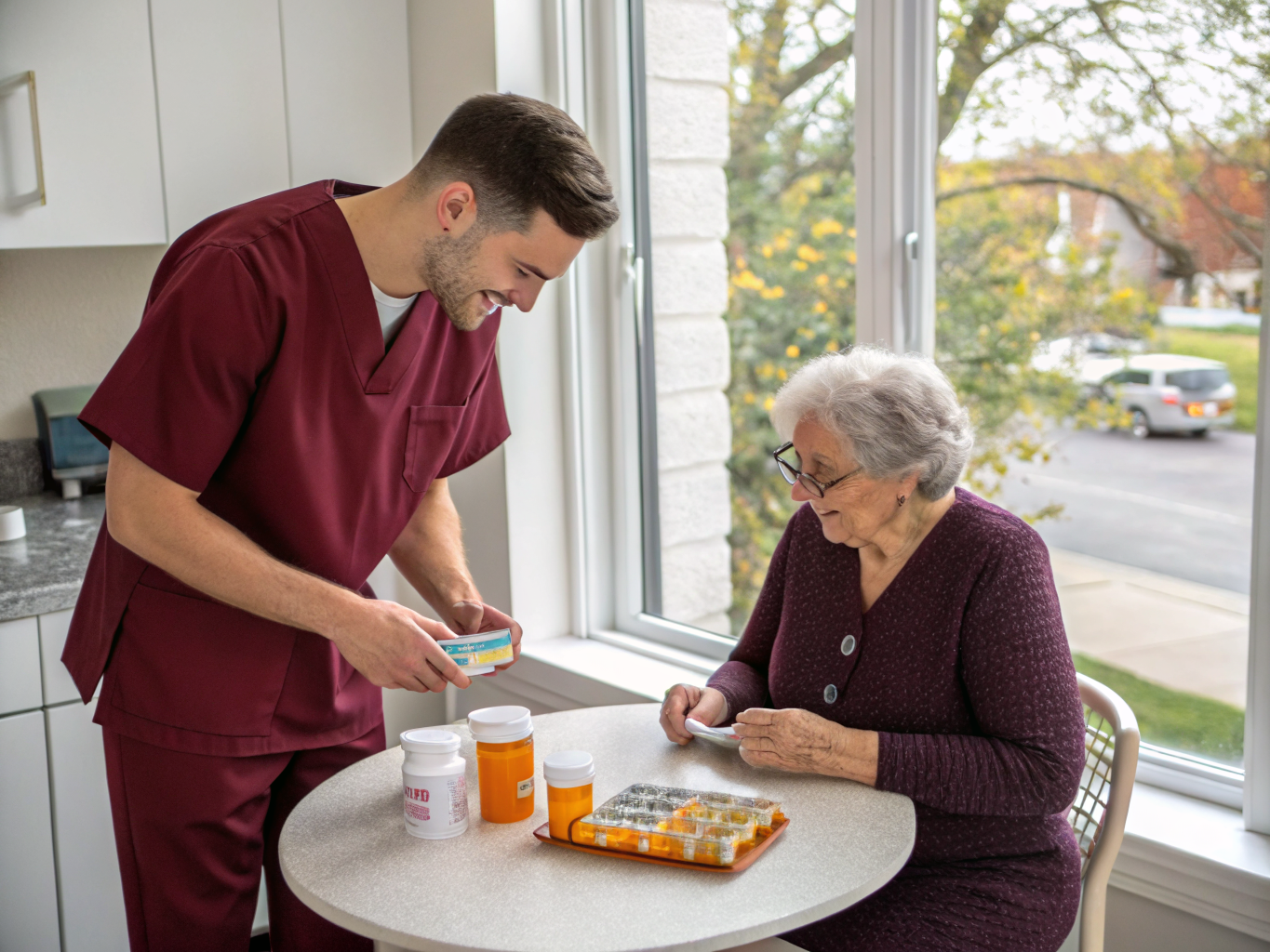 Home health aide providing care for senior homeowners aging in place in Flemington Hunterdon County NJ