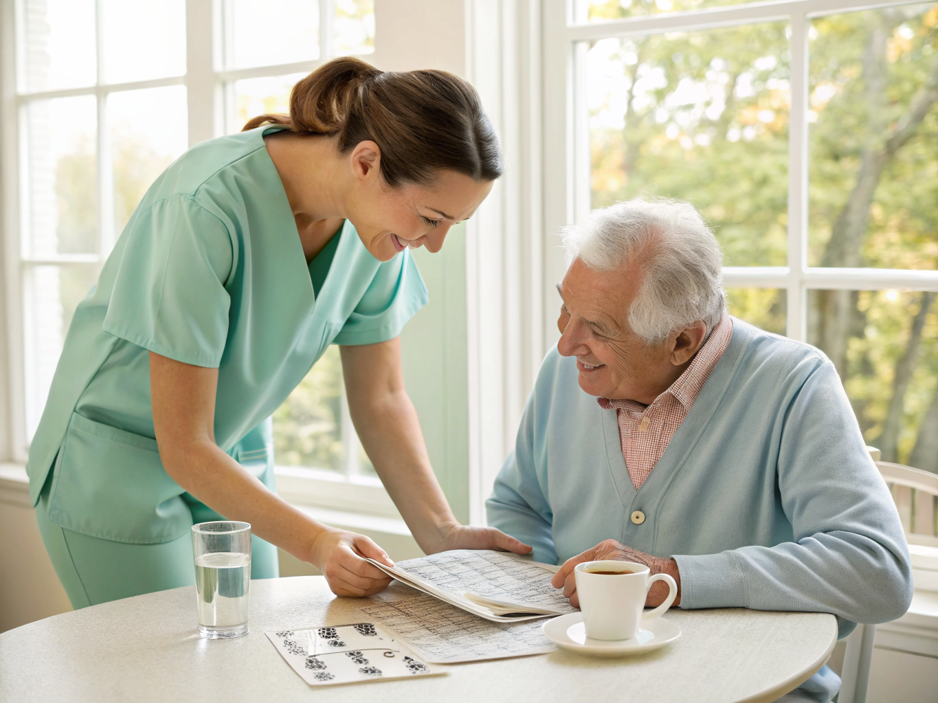 Home health aide providing care at Parkside Apartments (Senior) in Flemington Hunterdon County NJ