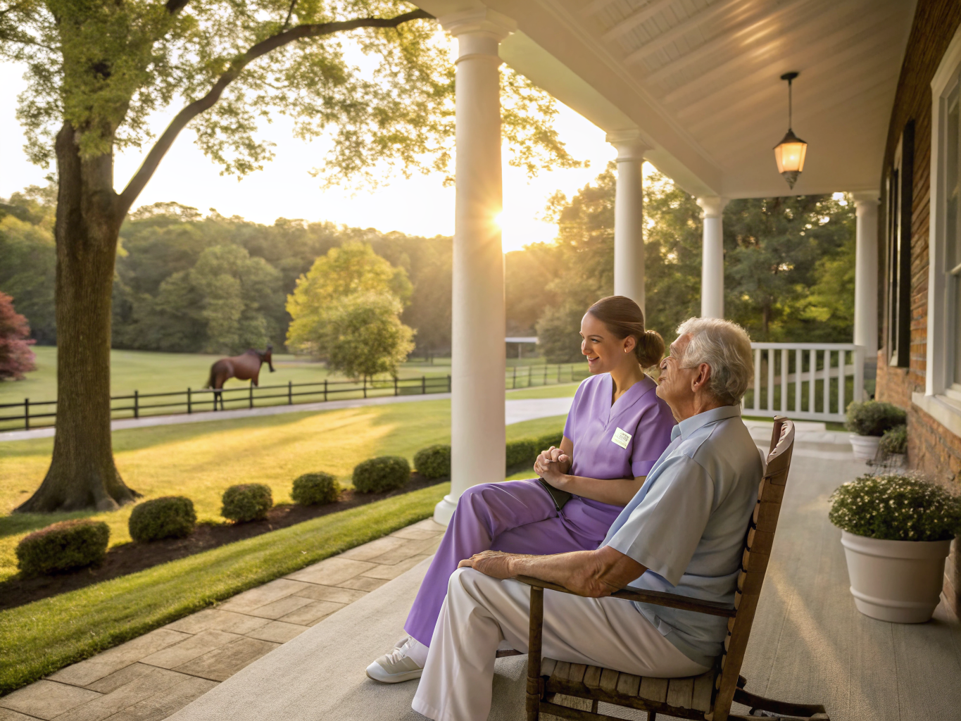 Home health aide providing care for senior homeowners aging in place in Raritan Township Hunterdon County NJ