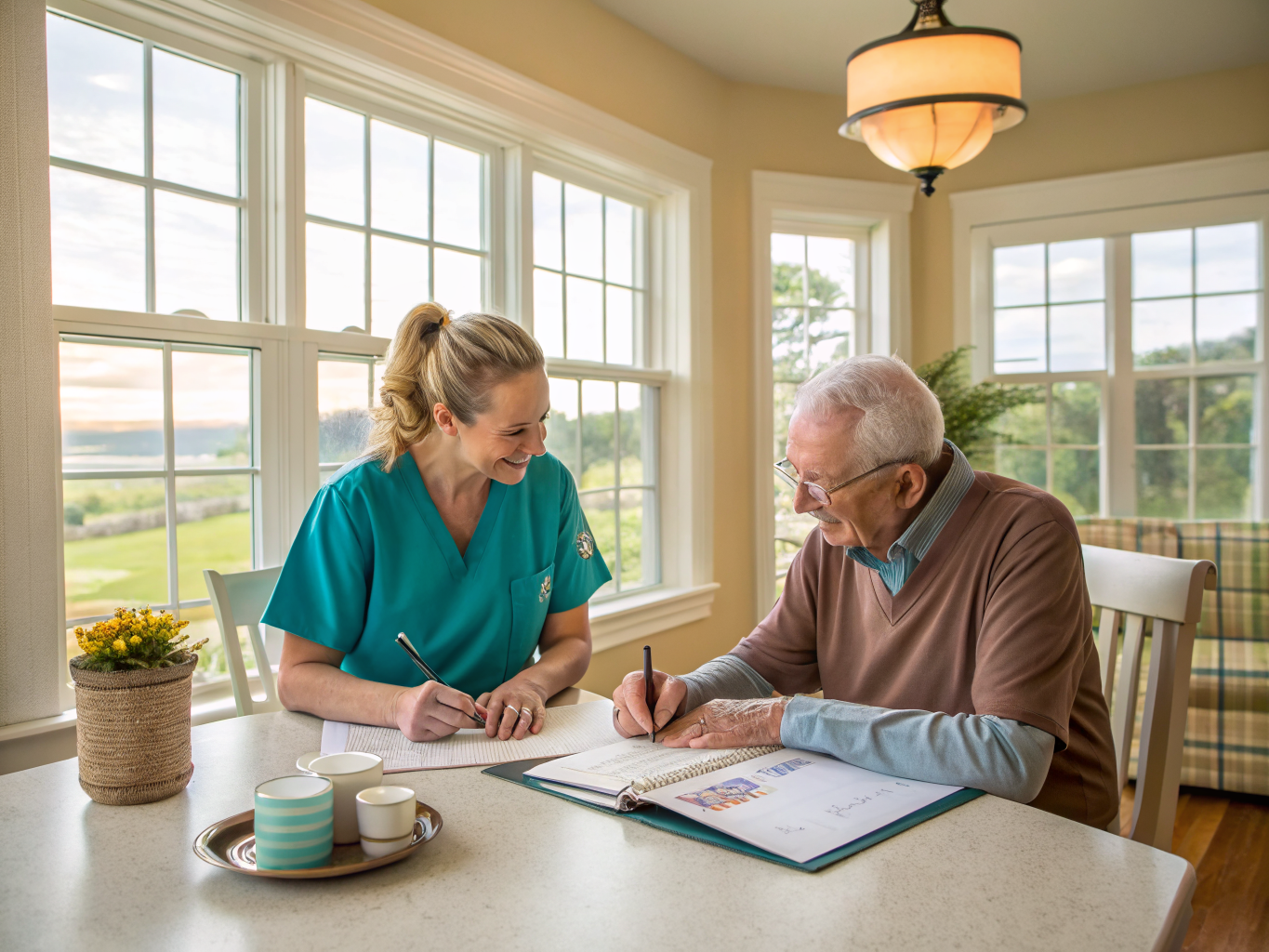 Home health aide providing care at Regency at Readington in Readington Township Hunterdon County NJ