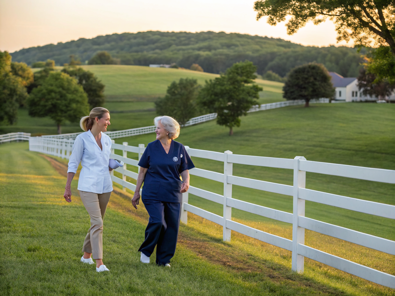 Home health aide providing care for senior homeowners aging in place in Tewksbury Township Hunterdon County NJ