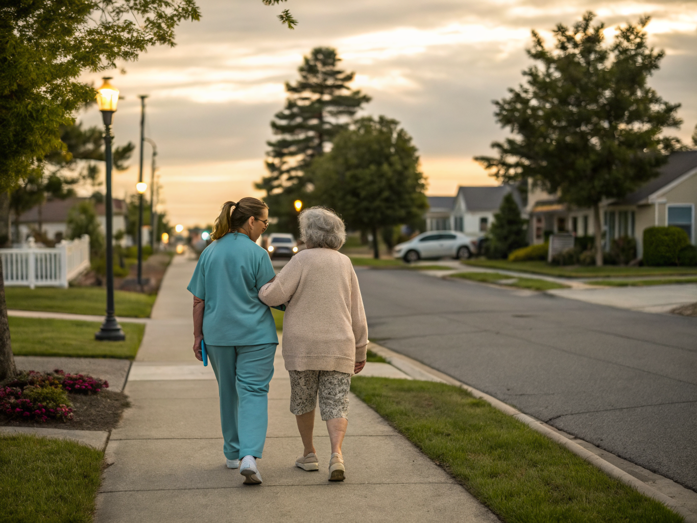 Live-in caregiver assisting a senior resident in Brick NJ Ocean County