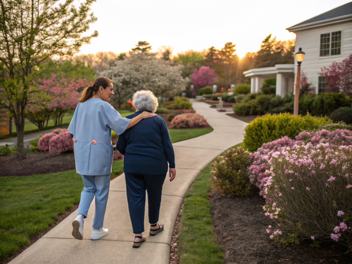 Home health aide providing care at Brandywine Senior Living at Pennington in Pennington Mercer County NJ