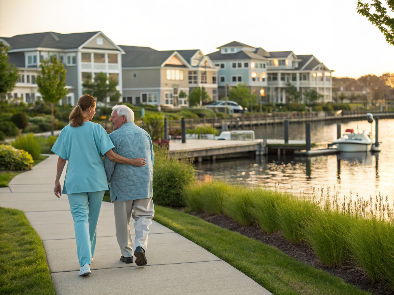 Home health aide providing care at Elements at West Windsor in West Windsor Mercer County NJ