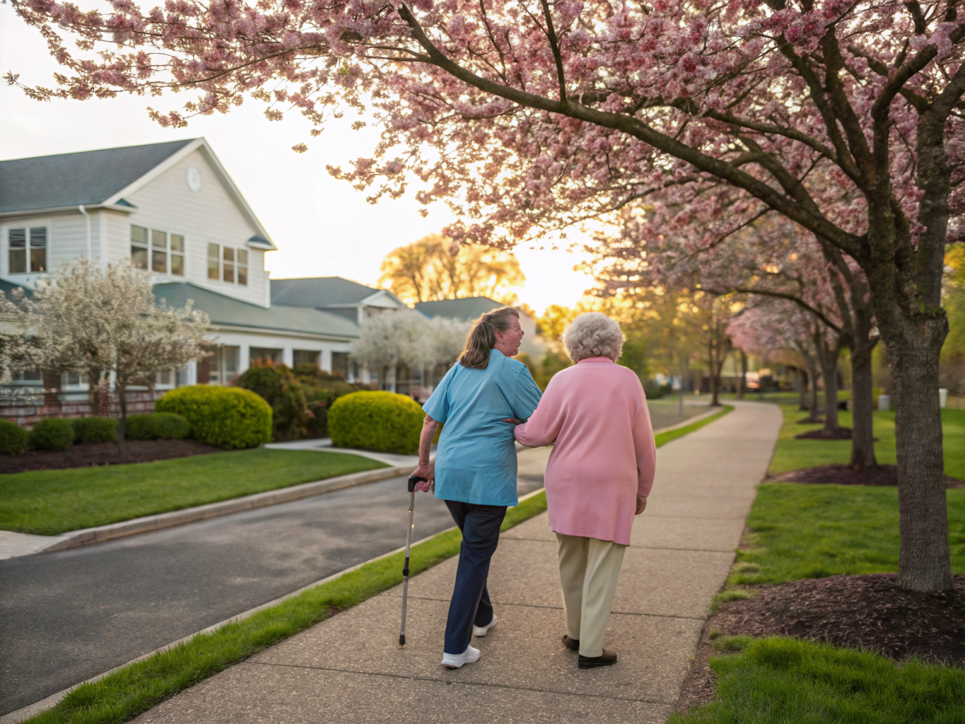 Home health aide providing care at Lawrenceville Point in Lawrence Township Mercer County NJ
