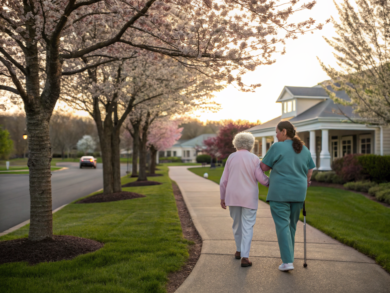 Home health aide providing care at Locust Hill in Hamilton Township Mercer County NJ