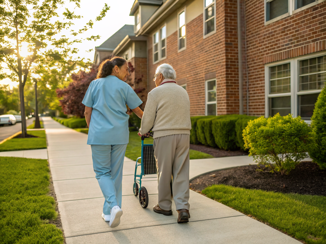 Home health aide providing care at Mercer County Housing Authority Senior Complexes in Trenton Mercer County NJ