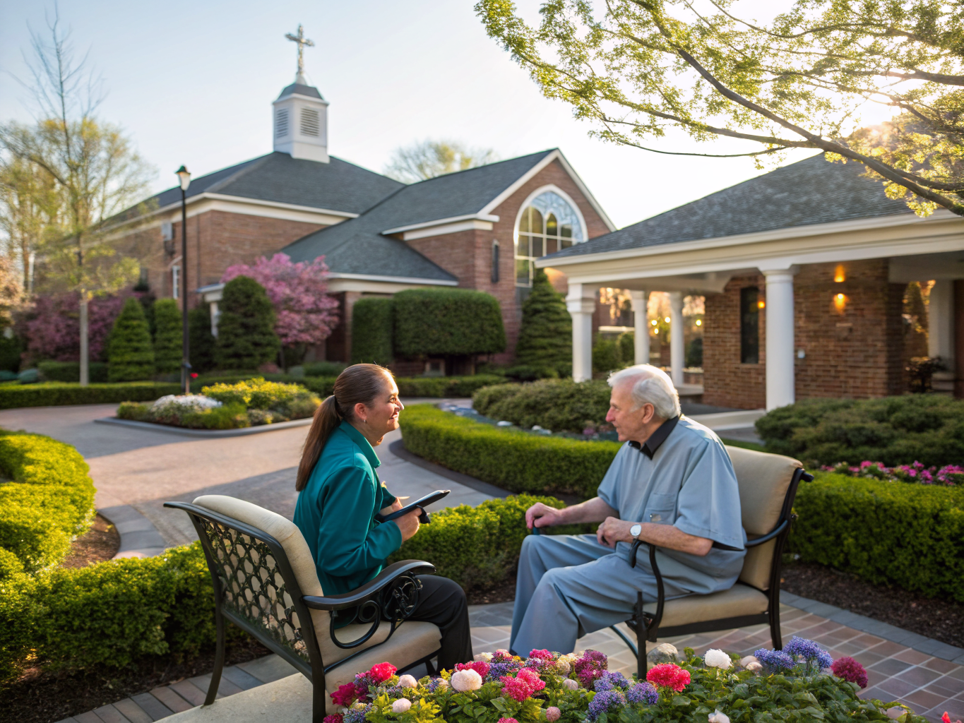 Home health aide providing care at Morris Hall / St. Joseph's Nursing Center in Lawrenceville Mercer County NJ
