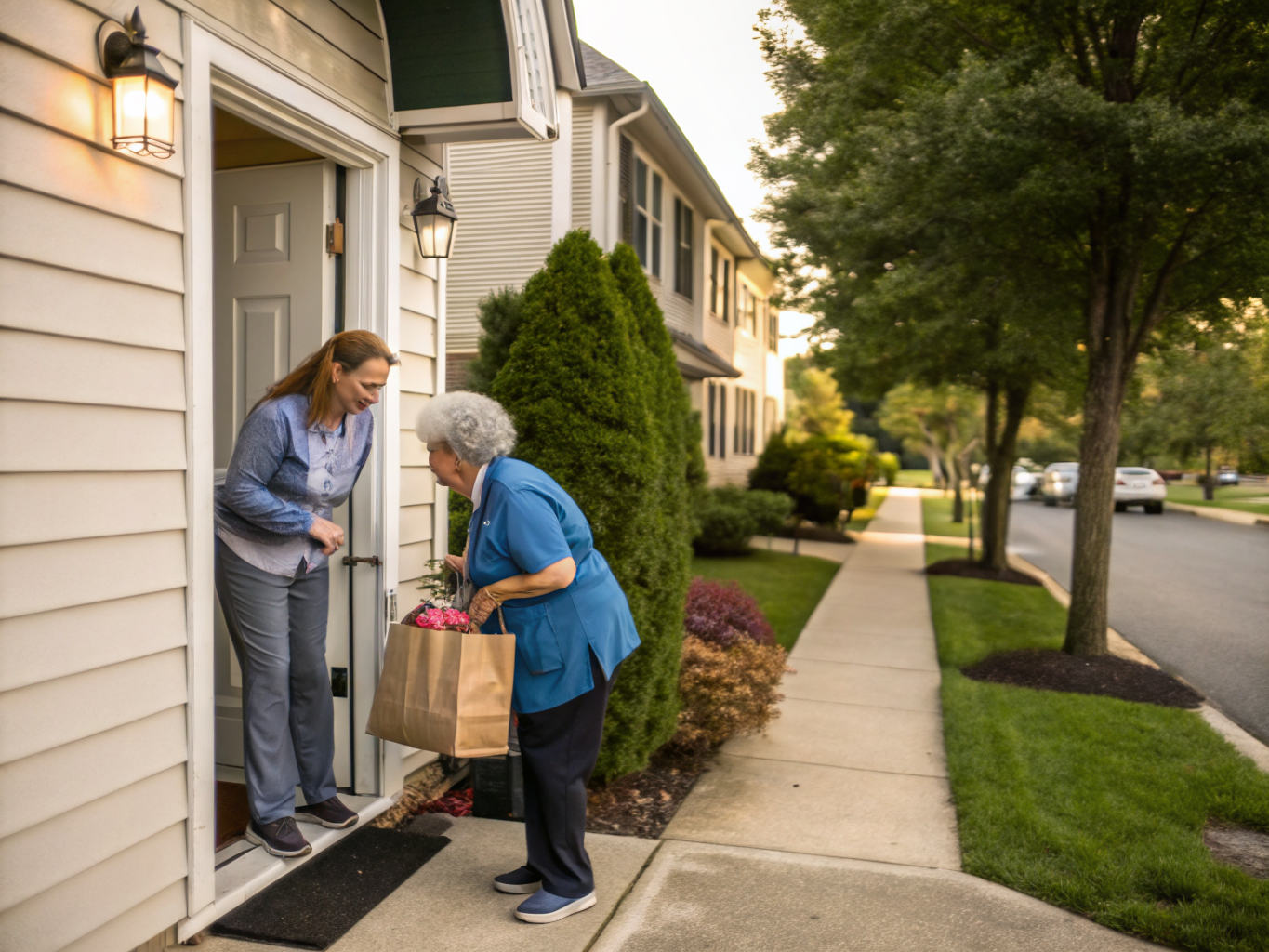 Home health aide providing care at Pennington Point in Pennington Mercer County NJ