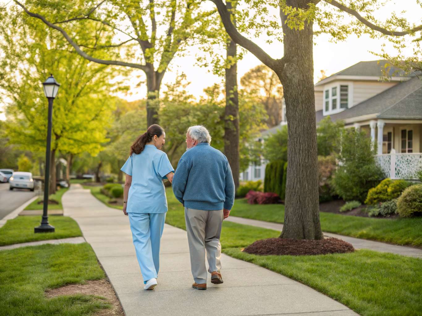 Home health aide providing care at Traditions at Federal Point in Lawrenceville Mercer County NJ