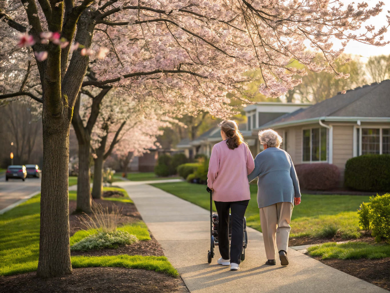 Home health aide providing care at Village Grande at Bear Creek in West Windsor Mercer County NJ