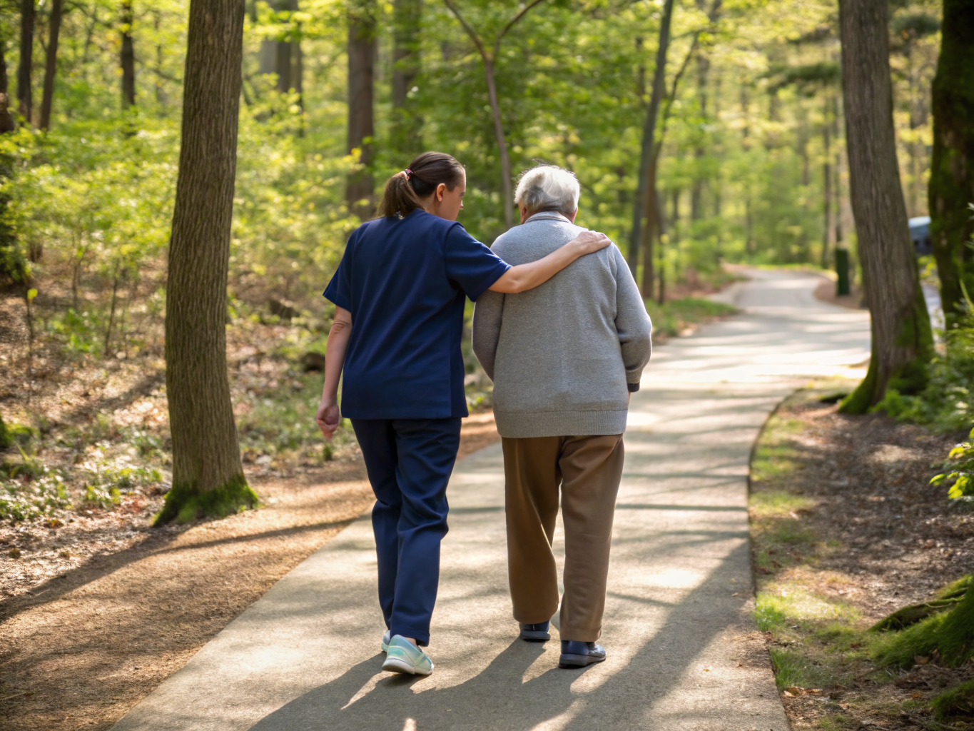 Home health aide providing care at Woodlands at Hamilton in Hamilton Township Mercer County NJ