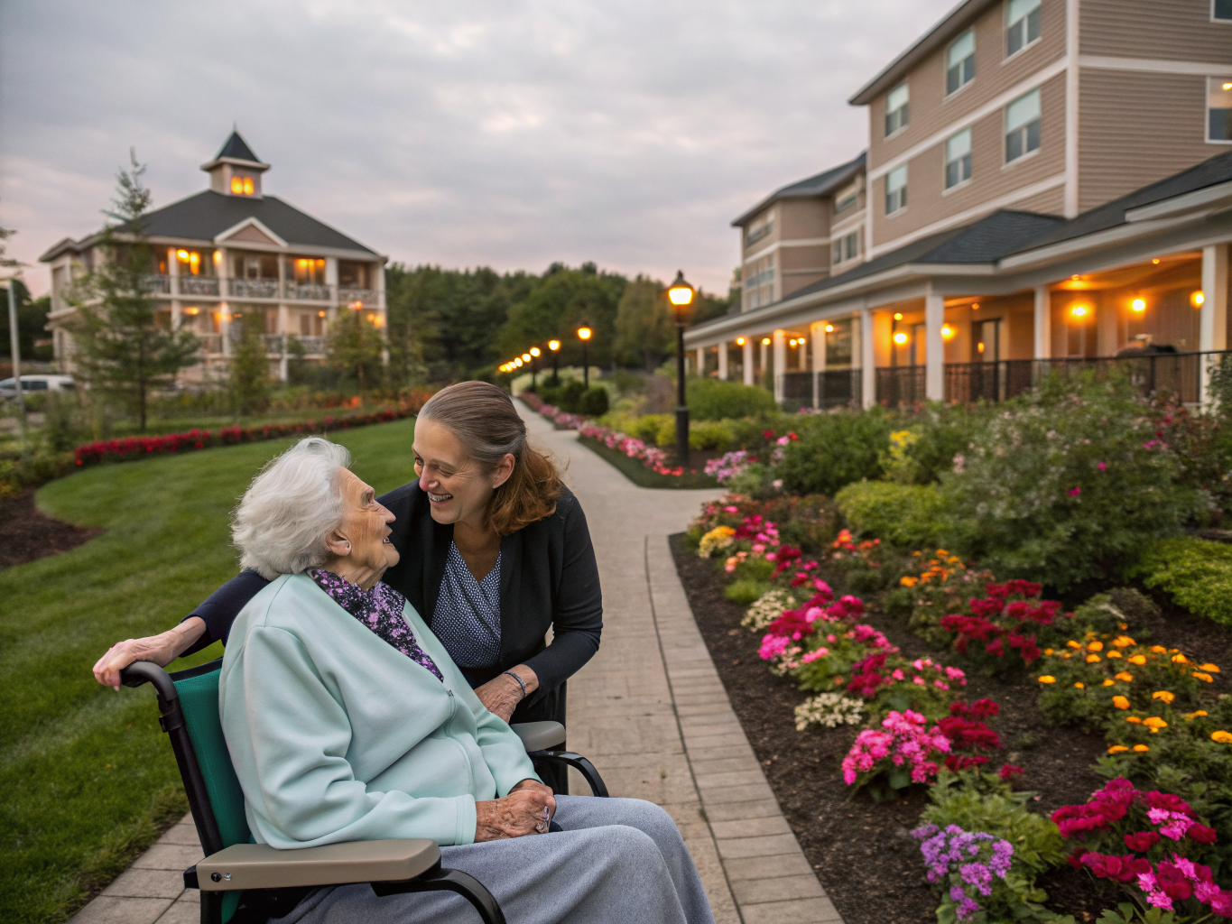 Home health aide providing care at Arbor Terrace Middletown in Middletown Monmouth County NJ