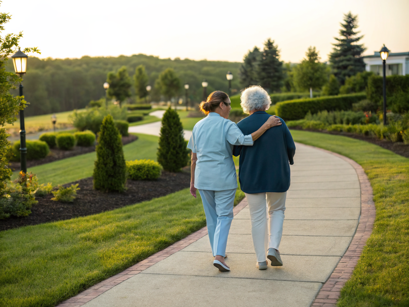 Home health aide providing care at Atria Tinton Falls in Tinton Falls Monmouth County NJ