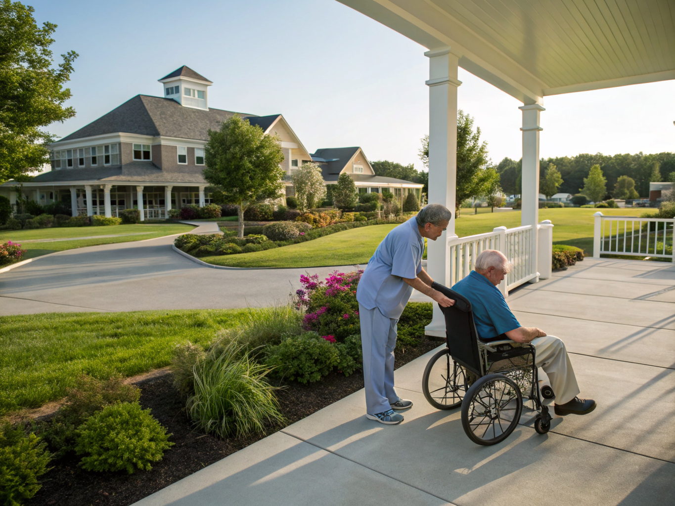 Home health aide providing care at Greenbriar at Marlboro in Marlboro Monmouth County NJ