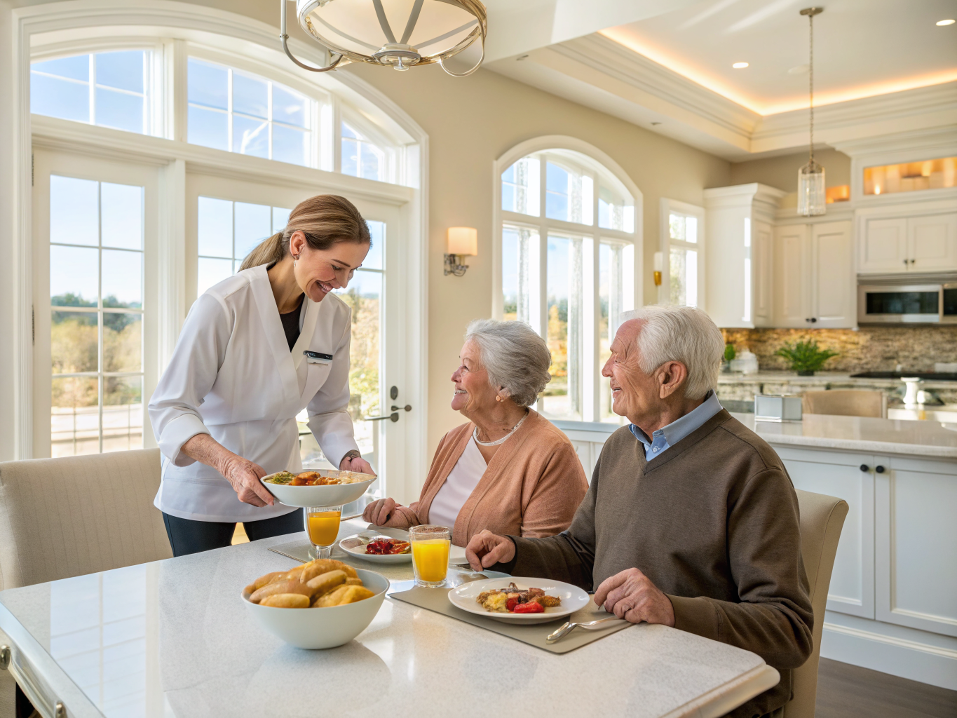 Home health aide providing care at Regency at Trotters Pointe in Tinton Falls Monmouth County NJ