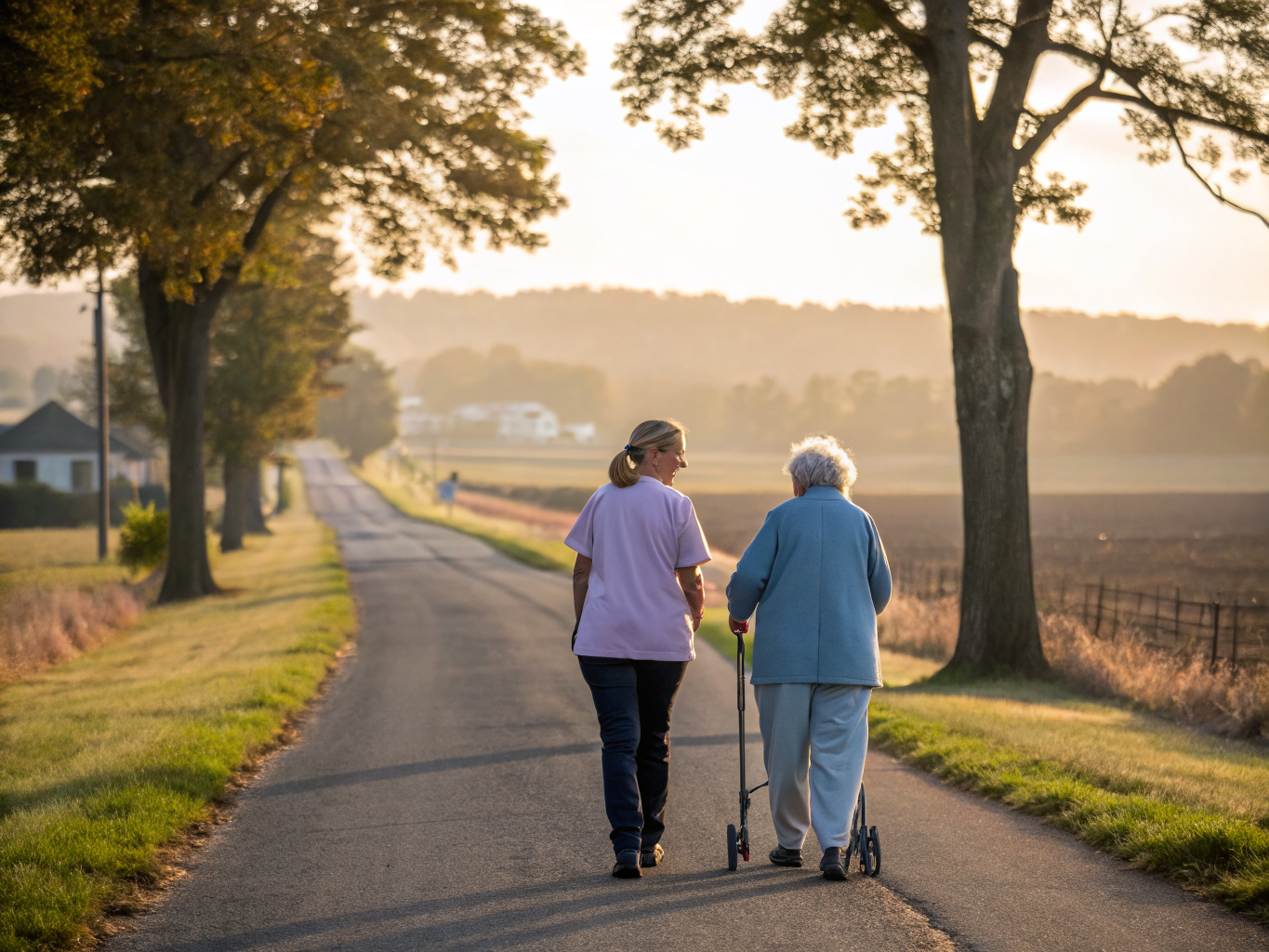 Home health aide providing care at Rolling Green at Upper Freehold in Upper Freehold Township Monmouth County NJ